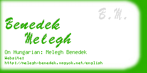 benedek melegh business card